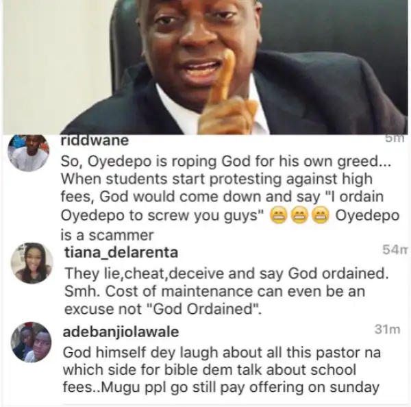 OAP Freeze reacts to pastor Oyedepo